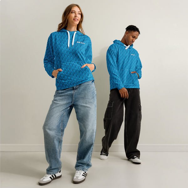 Unisex cotton hoodie with colorful AOH pattern