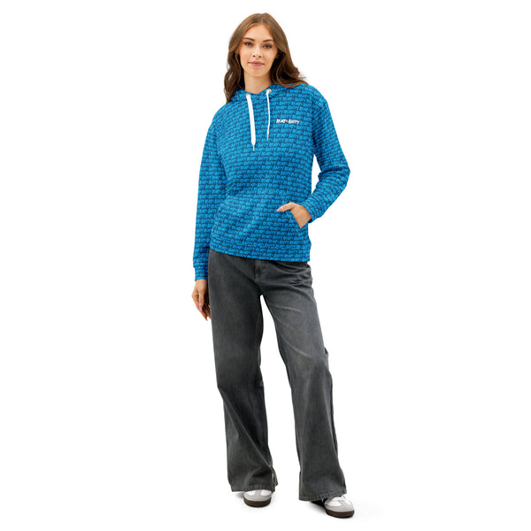 Unisex cotton hoodie with colorful AOH pattern