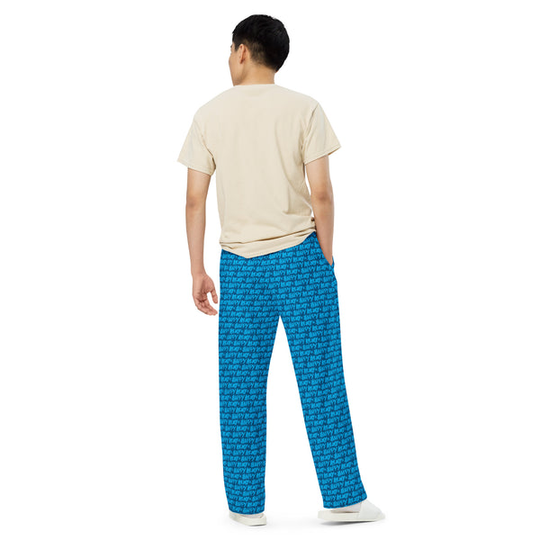 Flowy unisex pants with bright AOH graphic pattern