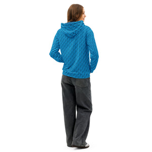 Unisex cotton hoodie with colorful AOH pattern