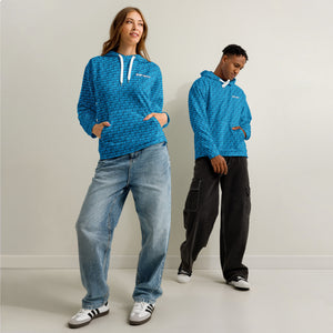 Unisex cotton hoodie with colorful AOH pattern
