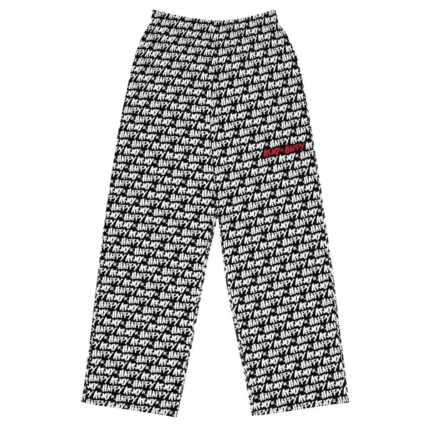 Unisex wide-leg pants with colorful AOH pattern