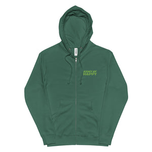 “Army of Happy unisex fleece zip-up hoodie”